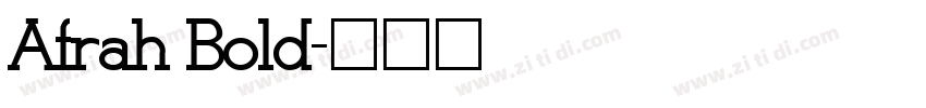 Afrah Bold字体转换